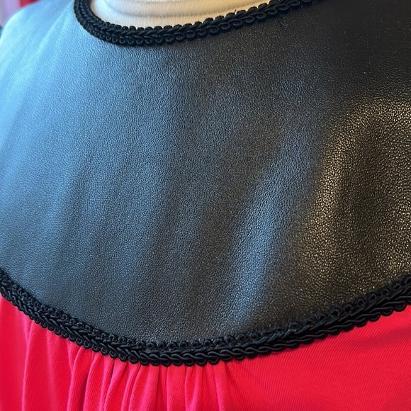 TEYXO Pink Dress Party Shapeless Dress Hot Pink with black collar - Picture 5 of 13